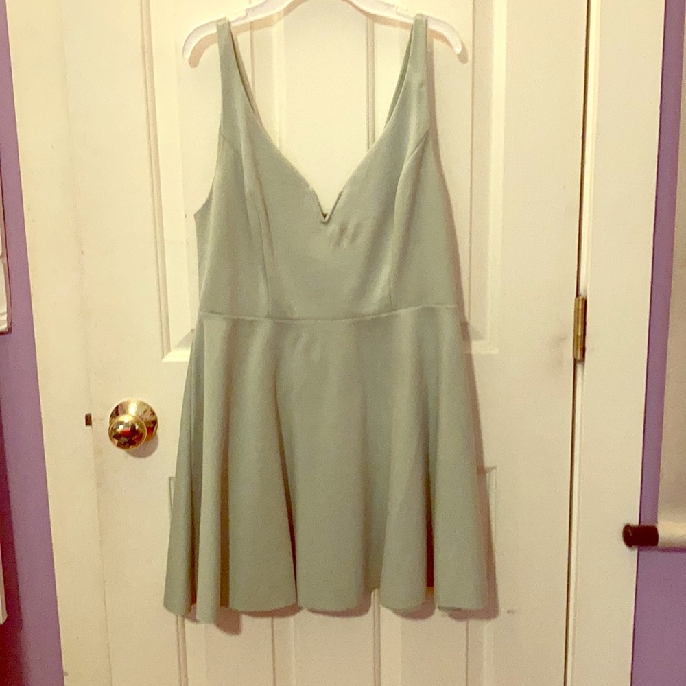 Pastel green mini dress